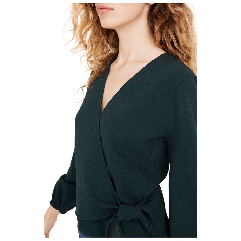 NWT[Madewell]Texture&Thread Crepe Wrap Blouse